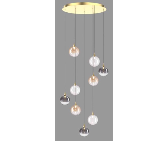 Illuminati Lighting 9-flammige Bolla-Pendelleuchte