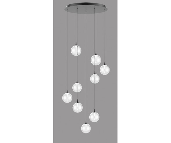 Illuminati Lighting Sospensione 9 luci Bolla