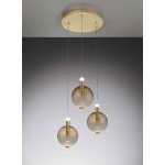 llluminati Lighting Sospensione 3 luci Aurora
