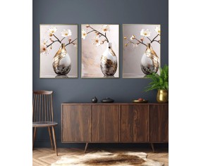 Quadro da parete A1020 Tris floreale 2