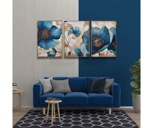 Wall painting with floral motif