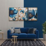 Quadro da parete RF/1080T3 Tris floreale