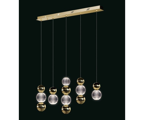 Illuminati Lighting Sospensione lineare Brillante