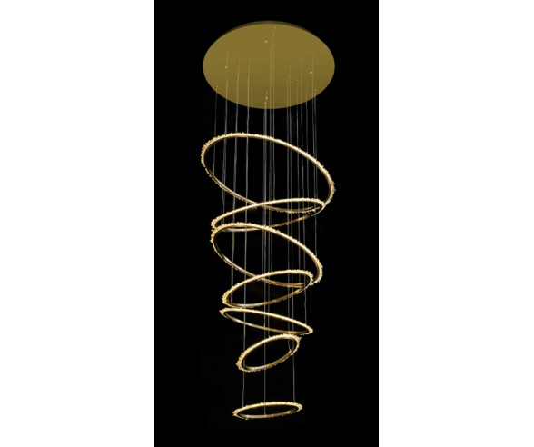 Illuminati Lighting Sospensione 7 cerchi Halo