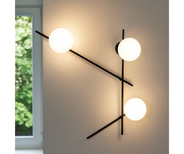 APPLIQUE MODERNO 3 LUCI ORIENTABILE MIKADO