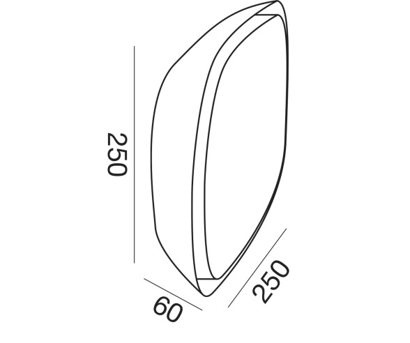 PLAFONIERA DA ESTERNO ANTRACITE 4000K