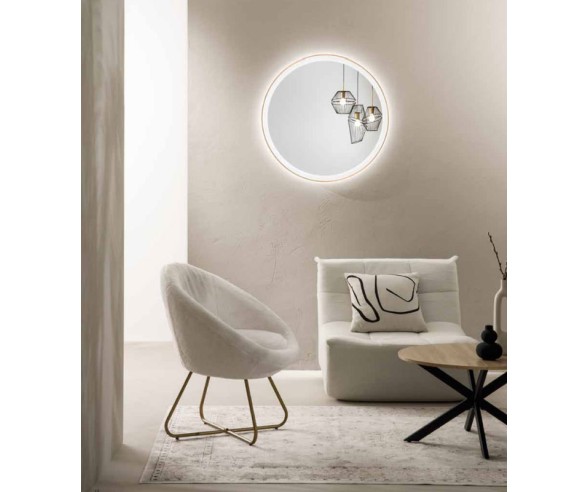 Runder Wandspiegel mit LED aus der Oronero-Serie