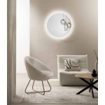 Runder Wandspiegel mit LED aus der Oronero-Serie