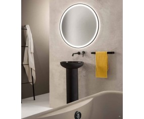 Round wall mirror with LED from the Oronero serie 2