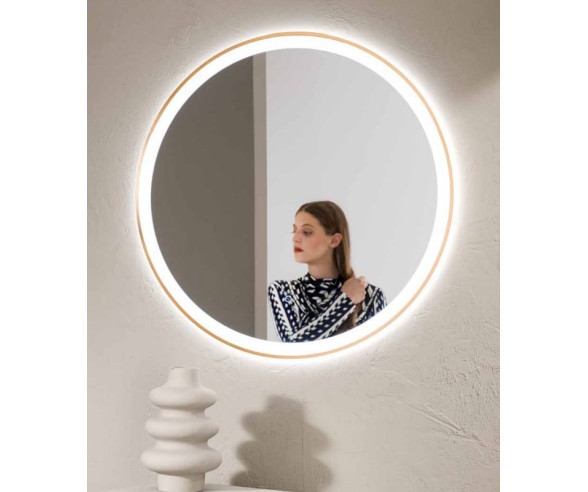 Runder Wandspiegel mit LED aus der Oronero-Serie