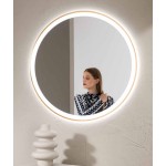 Round wall mirror with LED from the Oronero serie