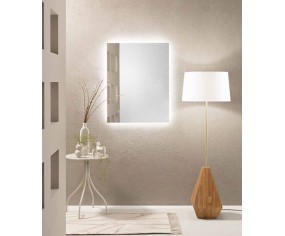 Rechteckiger Wandspiegel mit LED-Halo-Serie