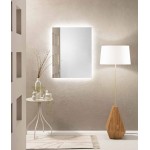 Rectangular wall mirror with LED Halo serie