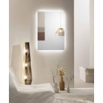 Rechteckiger Wandspiegel mit LED-Halo-Serie