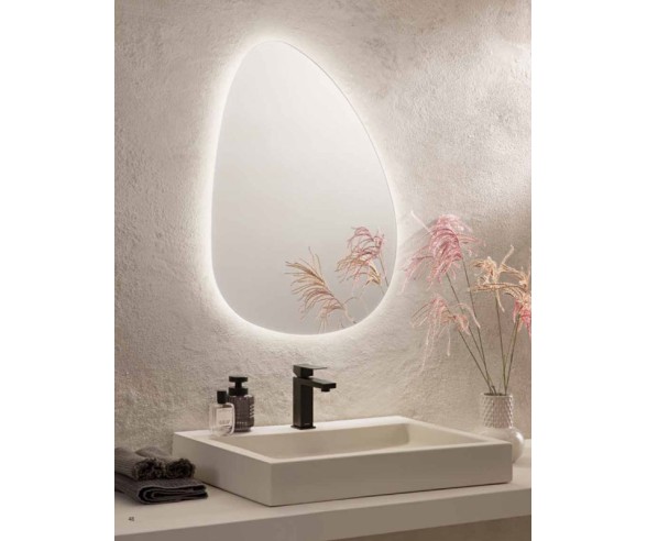 Specchio da bagno retroilluminato led modello Drop