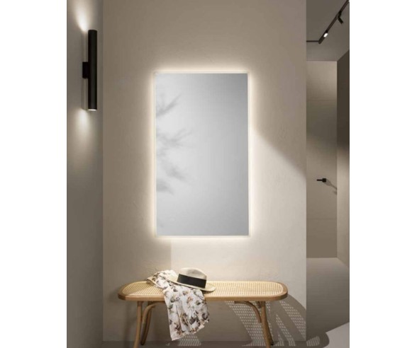Rectangular bathroom mirror with LED Frame