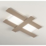 GEA LUCE PLAFONIERA DOHA LED lampada da soffitto con finiture tortora