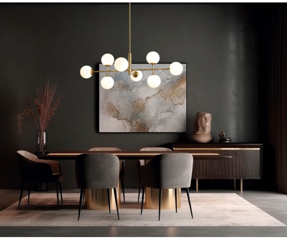 Acb Doris 8-light suspension lamp