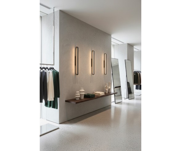 ACB Gala LED-Wandleuchte aus Metall und weißer Methacrylat