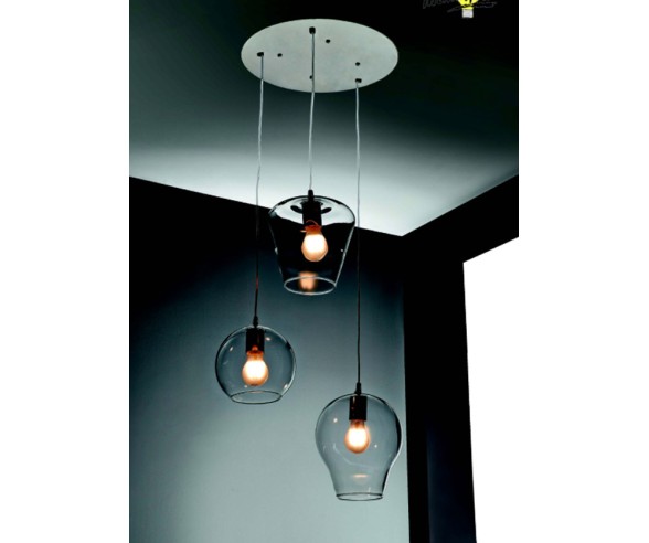 Illuminando Pagoda 3-light suspension