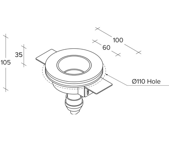 Sforzin Illuminazione Thessaly flush-mounted plaster recessed spotlight