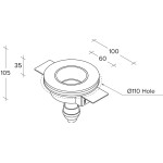 Sforzin Illuminazione Thessaly flächenbündiger Gips-Einbaustrahler