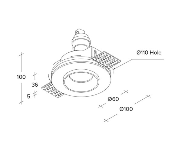 Sforzin Illuminazione Thessaly outdoor recessed plaster spotlight