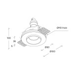Sforzin Illuminazione Thessaly outdoor recessed plaster spotlight