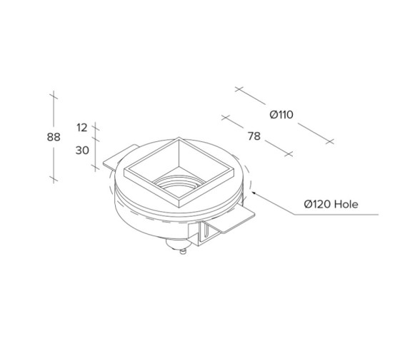 Sforzin Illuminazione Elis Gips-Einbaustrahler