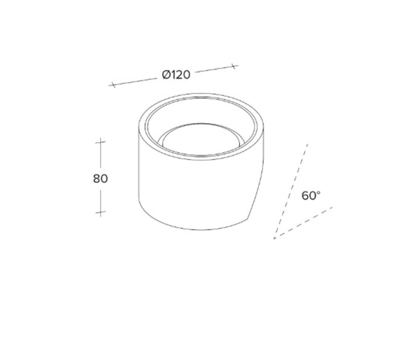 Sforzin Lighting Nasso Gipswandleuchte