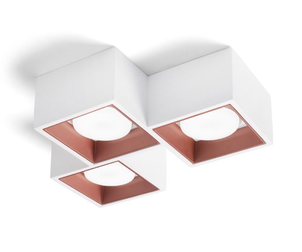 Sforzin Illuminazione Nasso 3-light plaster ceiling lamp