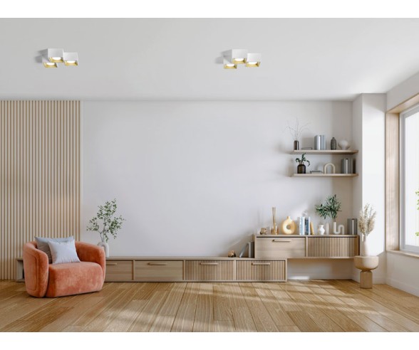 Sforzin Illuminazione Nasso 3-flammige Deckenleuchte aus Gips