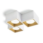 Sforzin Illuminazione Nasso 3-light plaster ceiling lamp