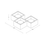 Sforzin Illuminazione plafoniera in gesso Nasso 3 luci