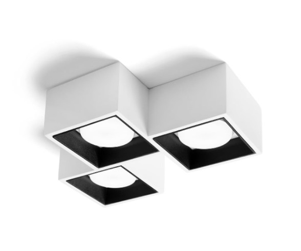 Sforzin Illuminazione Nasso 3-light plaster ceiling lamp