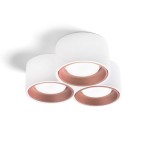 Sforzin Illuminazione Nasso 3-light plaster ceiling lamp