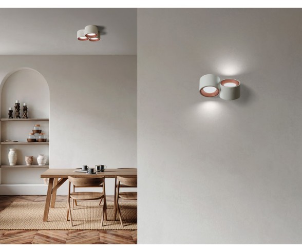 Sforzin Illuminazione plafoniera in gesso Nasso 3 luci