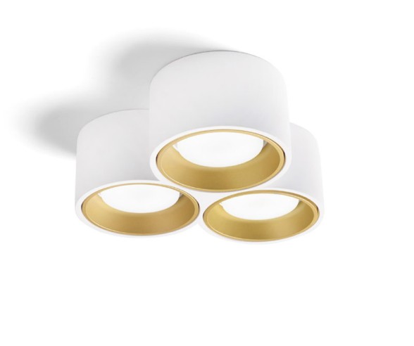 Sforzin Illuminazione plafoniera in gesso Nasso 3 luci