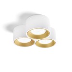 Sforzin Illuminazione Nasso 3-light plaster ceiling lamp