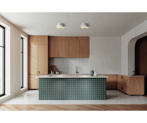 Sforzin Illuminazione Nasso 3-light plaster ceiling lamp