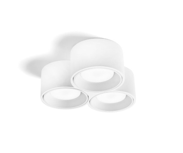 Sforzin Illuminazione Nasso 3-light plaster ceiling lamp