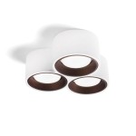 Sforzin Illuminazione Nasso 3-light plaster ceiling lamp