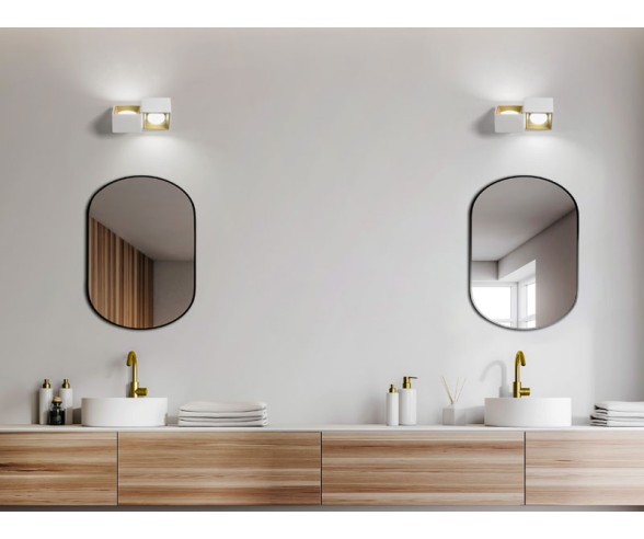 Sforzin Illuminazione Nasso 2-light double-beam wall lamp