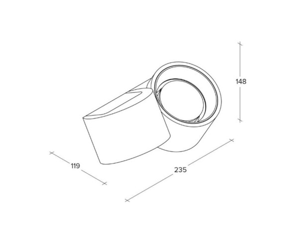 Sforzin Illuminazione Nasso 2-flammige Doppelstrahl-Wandleuchte