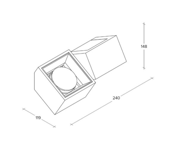 Sforzin Illuminazione Nasso 2-flammige Doppelstrahl-Wandleuchte