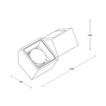 Sforzin Illuminazione Nasso 2-light double-beam wall lamp