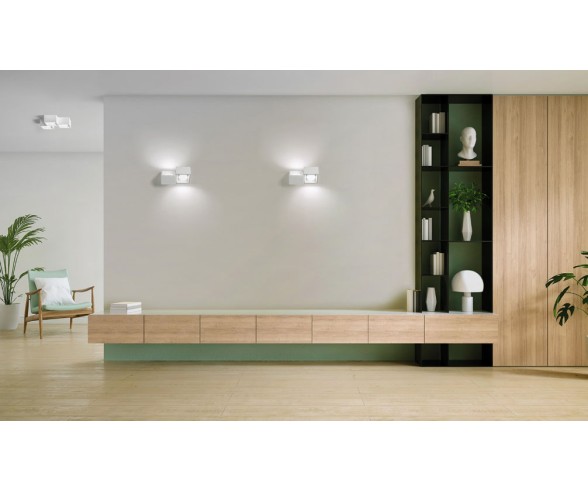 Sforzin Illuminazione Nasso 2-light double-beam wall lamp