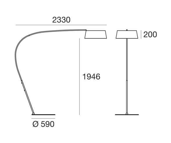 Stilnovo Oxygen Curved Stehlampe