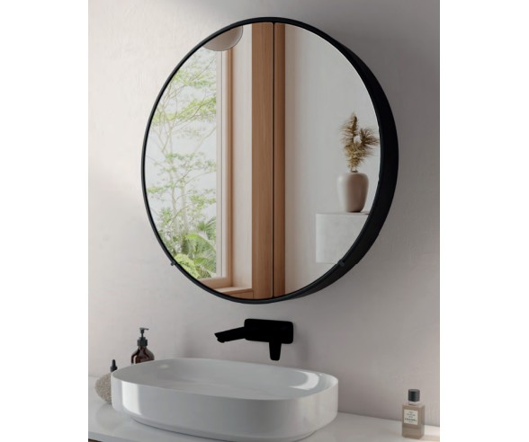 Progetto Group Specchio contenitore da bagno rotondo Odeon