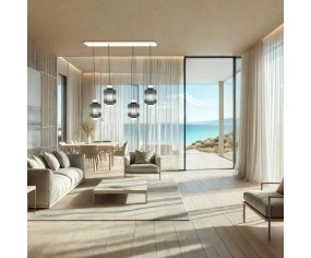 Sikrea Sospensione 4 luci rettangolare Yoko